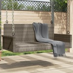 Vidaxl Gugalna klop siva 119x56x48 cm poli ratan