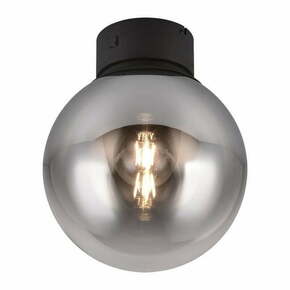 Črna LED stropna svetilka s steklenim senčilom ø 30 cm Cipallone – CINQUE