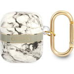 Guess Guess Marmorni trak - etui za Airpods 1/2 generacije (siv)
