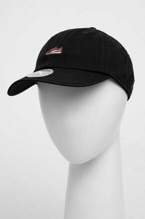 Bombažna bejzbolska kapa Puma črna barva - črna. Kapa s šiltom vrste baseball iz kolekcije Puma. Model izdelan iz tkanine z nalepko.