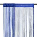 Zavese iz nitk 2 kosa 100x250 cm modre barve