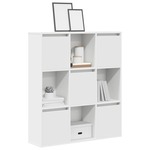 vidaXL Knjižna omara bela 89x24x101,5 cm inženirski les