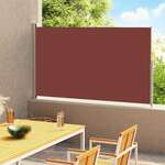 Greatstore Zložljiva stranska tenda za teraso 180x300 cm rjava