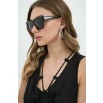 Sončna očala Bottega Veneta ženska, črna barva, BV1276S - črna. Sončna očala iz kolekcije Bottega Veneta. Model z enobarvnimi stekli in okvirji iz plastike. Ima filter UV 400.