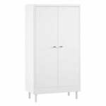 Bela otroška garderobna omara iz masivne bukve 100x190x55 cm Forrest – Vipack