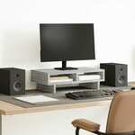 vidaXL Stojalo za monitor siva sonoma 50x27x15 cm inženirski les