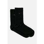 Tommy Hilfiger nogavice (2-pack) - črna. Dolge nogavice iz zbirke Tommy Hilfiger. Model iz elastičnega, gladkega materiala. Vključena sta dva para