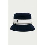 Kangol klobuk - mornarsko modra. Klobuk iz kolekcije Kangol. Model z ozkim robom, izdelan iz vzorčastega materiala.