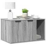 shumee vidaXL Omara za mačje stranišče siva sonoma 80x50x45 cm inž. les
