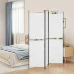 Paravan 3-delni bel 150x180 cm blago