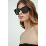 Sončna očala Tom Ford ženska, črna barva, FT1083_5201A - črna. Sončna očala iz kolekcije Tom Ford. Model z enobarvnimi stekli in okvirjem iz plastike.