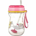 Canpol babies skodelica s slamico in pokrovčkom, 350 ml
