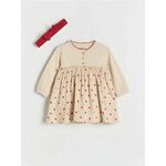 Reserved - BABIES` BODY SUIT & HEADBAND - kremna kremna 95% BOMBAŽ, 5% ELASTAN 5574S-01X