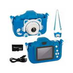 Kruzzel 3MP otroški fotoaparat LCD SD FULL HD moder + etui in trak