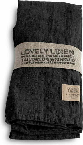 Lovely Linen 4-delni set kuhinjskih servet - Dark Grey