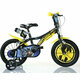Dino Batman 14 colsko fantovsko kolo, črno/rumeno