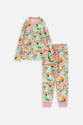 Otroška bombažna pižama Coccodrillo - pisana. Otroški pižama iz kolekcije Coccodrillo. Model izdelan iz vzorčaste pletenine. Izjemno udobna tkanina z visoko vsebnostjo bombaža.