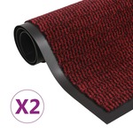 vidaXL Protiprašni predpražniki 2 x pravokotni taftani 80x120 cm rdeči
