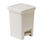 krem kopalniški koš s pedalom Addis Rattan Pedal Bin Calico, 6 l