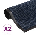 vidaXL Protiprašni predpražniki 2 x pravokotni taftani 120x180cm modri