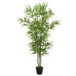 Vidaxl Umetno bambusovo drevo 552 listov 120 cm zeleno