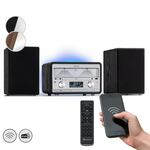 Auna Elton, stereo sistem, CD, BT, MP3, DAB+, FM radio, VU meter, osvetlitev