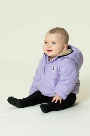 Jakna za dojenčka Gosoaky BABY SHARK vijolična barva - vijolična. Jakna za dojenčka iz kolekcije Gosoaky. Podložen model izdelan iz gladkega materiala.