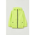 Otroška jakna OVS zelena barva - zelena. Otroški jakna iz kolekcije OVS. Nepodložen model, izdelan iz gladkega materiala.