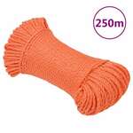 vidaXL Delovna vrv oranžna 3 mm 250 m polipropilen