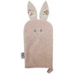 EKO bombažna krpica z ušesi Bunny Rose roza 20x15 cm