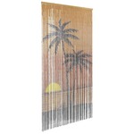 vidaXL Komarnik za vrata iz Potiskanje palme 100x200 cm bambus