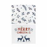 Božični namizni prt v kompletu 2 kosa 45x35 cm Merry Blue Christmas - Butter Kings