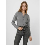 VERO MODA Bodi srajca 'Erika' črna / bela