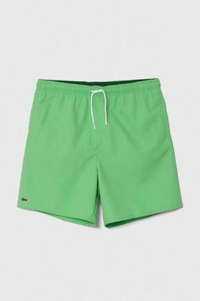 Kopalne kratke hlače Lacoste zelena barva - zelena. Kopalne kratke hlače iz kolekcije Lacoste. Model izdelan iz hitro sušeče se tkanine.