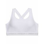 Under Armour Nedrček UA Crossback Mid Bra-WHT M
