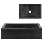 vidaXL Umivalnik 45x30x12 cm črn marmor