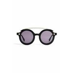 Otroška sončna očala Mini Rodini črna barva - črna. Otroški sončna očala iz kolekcije Mini Rodini. Model z enobarvnimi stekli in okvirji iz kombinacije umetne snovi in kovine. Ima filter UV 400.