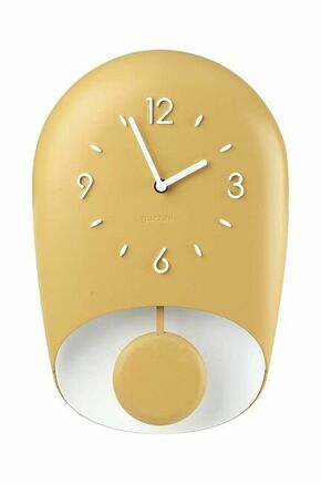 Stenska ura Guzzini Bell - rumena. Stenska ura iz kolekcije Guzzini. Model izdelan iz umetne snovi.