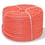 vidaXL Zvita vrv polipropilen 6 mm 500 m oranžna