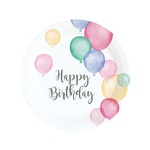 WEBHIDDENBRAND Papirnati krožniki Happy Birthday premer 22,8 cm, 8 kosov