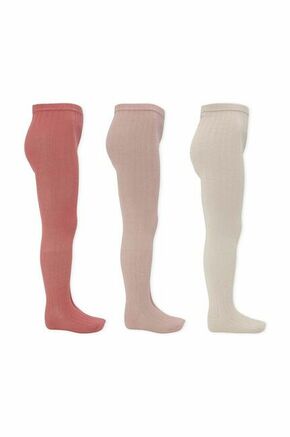 Otroške žabice Konges Sløjd 3-pack roza barva - roza. Otroški hlačne nogavice iz kolekcije Konges Sløjd. Model izdelan iz elastičnega materiala.