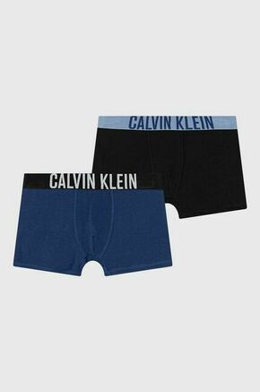 Otroške boksarice Calvin Klein Underwear 2-pack mornarsko modra barva - mornarsko modra. Otroški boksarice iz kolekcije Calvin Klein Underwear. Model izdelan iz gladke