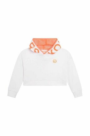 Otroški bombažen pulover Michael Kors bela barva