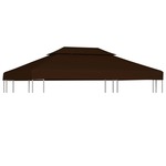 Streha za paviljon 2-delna 310 g/m² 4x3 m rjava