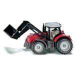 SIKU Traktor Massey Ferguson s sprednjim nakladalnikom
