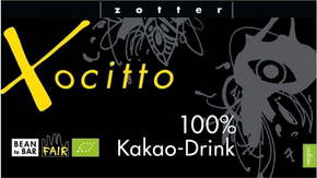 Zotter Schokoladen Bio Pitna čokolada - Xocitto 100% - 110 g