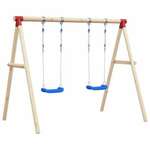 vidaXL Gugalnica z vrvmi 2 kosa modra 38x16 cm polieten