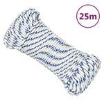 vidaXL Vrv za čoln bela 4 mm 25 m polipropilen