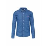 jeans srajca Levi's moška, mornarsko modra barva - mornarsko modra. Srajca iz kolekcije Levi's. Model izdelan iz bombažne tkanine. Ima klasičen, mehek ovratnik.