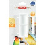 Zolux Ptičja hranilnica s sedežnim drogom bela 70x60x43mm